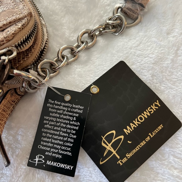 NEW B Makowsky Snakeskin Boho bag - Picture 6 of 11